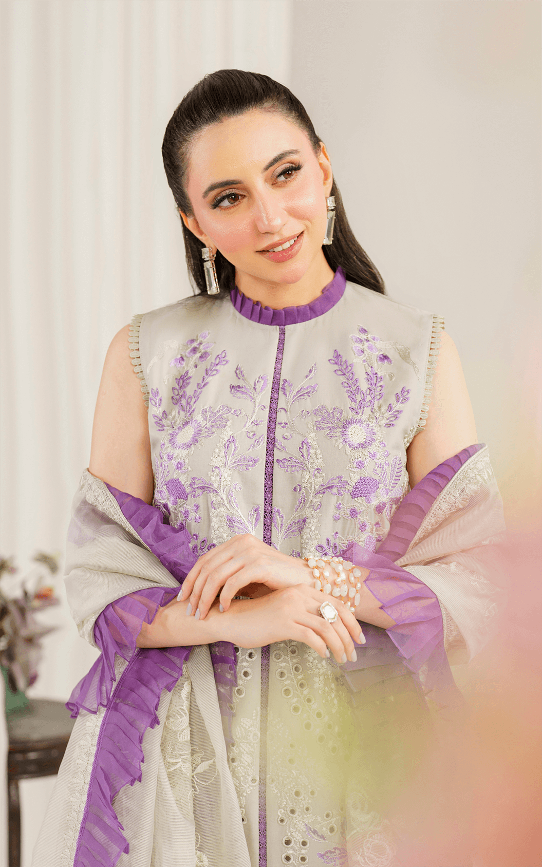 Asifa and Nabeel | Pretty in Pink Limited Edition | Daphne (PP-5) - by - Libasekhas UK - Registered Vendor of : Asifa and Nabeel - 100% Original Designer Dresss