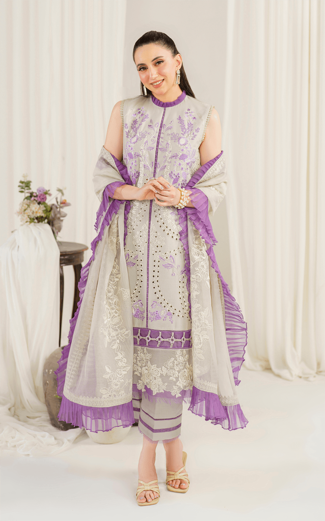 Asifa and Nabeel | Pretty in Pink Limited Edition | Daphne (PP-5) - by - Libasekhas UK - Registered Vendor of : Asifa and Nabeel - 100% Original Designer Dresss