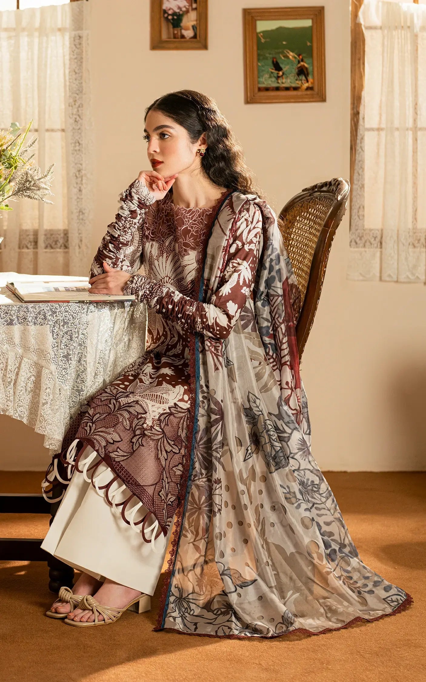 Asifa and Nabeel | Meraki Vintage 25 | Darcheeni (MVL25-07) - by - Libasekhas UK - Registered Vendor of : Asifa and Nabeel - 100% Original Designer Dresss