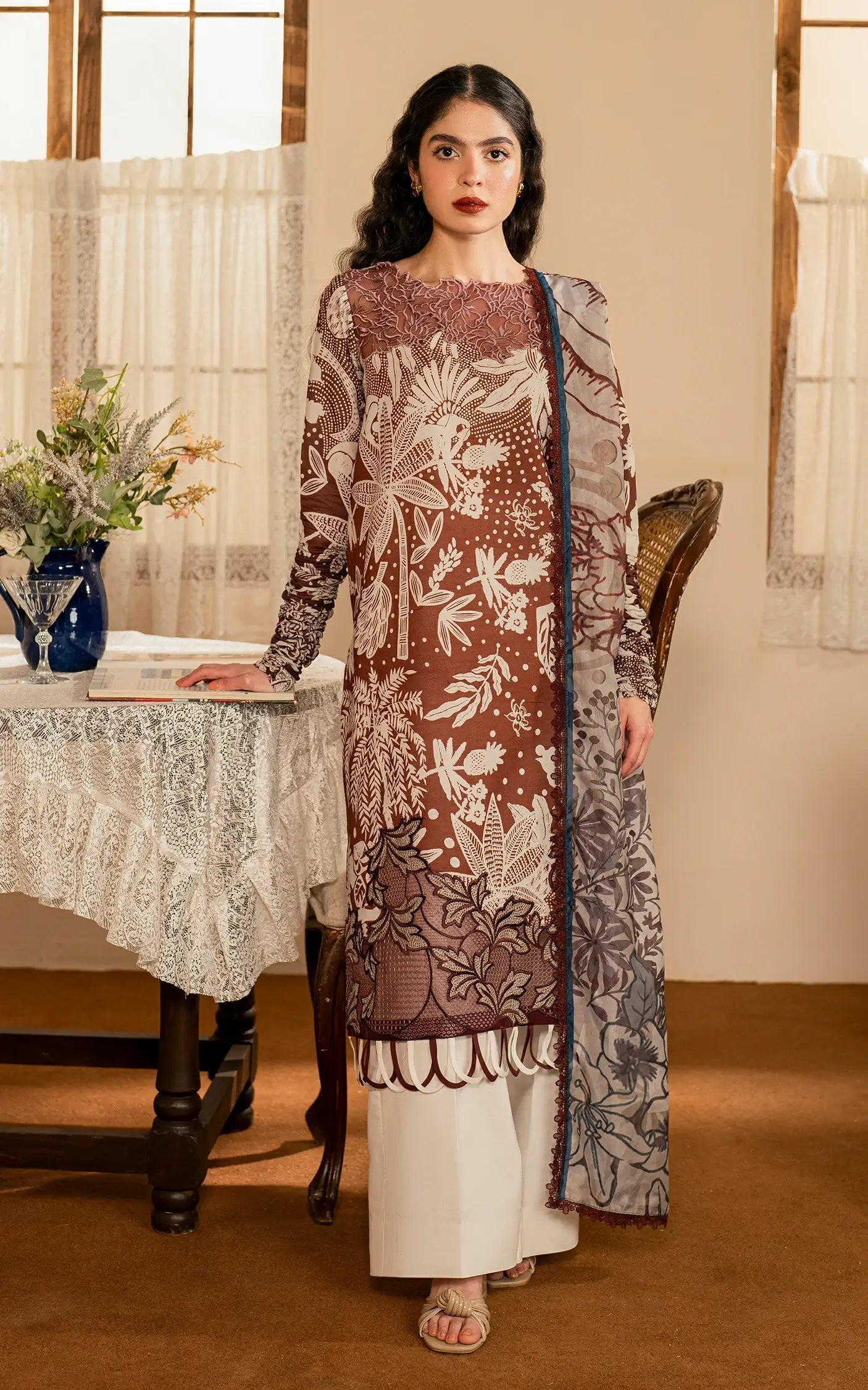 Asifa and Nabeel | Meraki Vintage 25 | Darcheeni (MVL25-07) - by - Libasekhas UK - Registered Vendor of : Asifa and Nabeel - 100% Original Designer Dresss