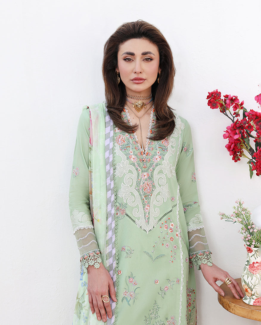Roheenaz | Floral Reverie Luxury Lawn | Daydream Gleam - by Libasekhas UK - Registered Vendor of : Roheenaz - 100% Original Designer Dress
