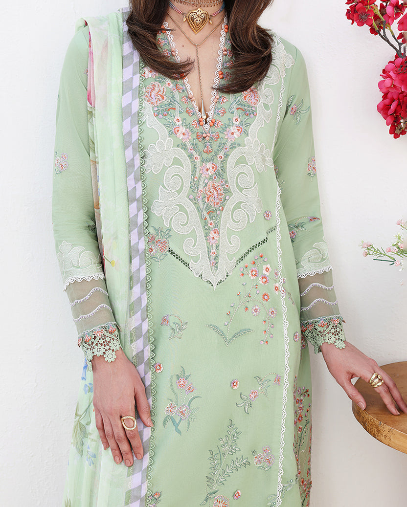 Roheenaz | Floral Reverie Luxury Lawn | Daydream Gleam - by Libasekhas UK - Registered Vendor of : Roheenaz - 100% Original Designer Dress