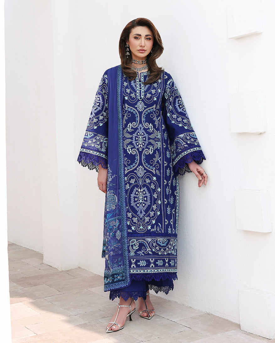 Roheenaz | Floral Reverie Luxury Lawn | Daylight Charm - by Libasekhas UK - Registered Vendor of : Roheenaz - 100% Original Designer Dress