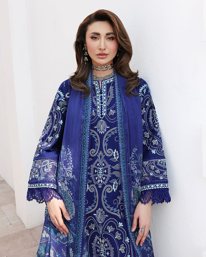 Roheenaz | Floral Reverie Luxury Lawn | Daylight Charm - by Libasekhas UK - Registered Vendor of : Roheenaz - 100% Original Designer Dress