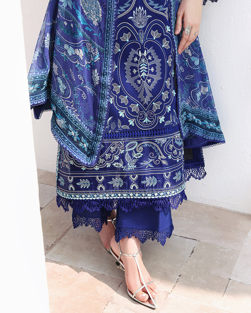 Roheenaz | Floral Reverie Luxury Lawn | Daylight Charm - by Libasekhas UK - Registered Vendor of : Roheenaz - 100% Original Designer Dress