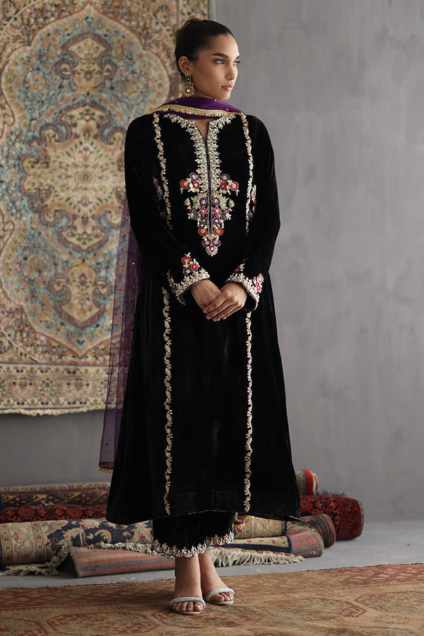 Sana Abbas | Velvet Formals | DELILAH - by - Libasekhas UK - Registered Vendor of : Sana Abbas - 100% Original Designer Dresss