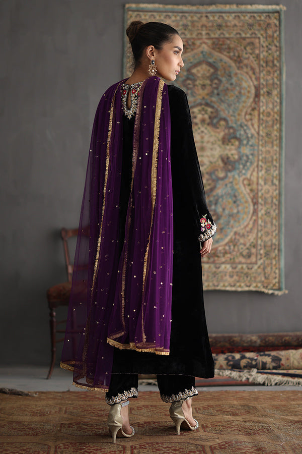 Sana Abbas | Velvet Formals | DELILAH - by - Libasekhas UK - Registered Vendor of : Sana Abbas - 100% Original Designer Dresss