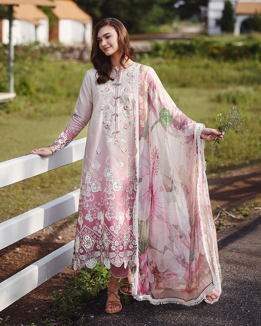 Mushq | Solace Ombre Chikankari | Dew Drift - by Libasekhas - Registered Vendor of : Mushq - 100% Original Designer Dress