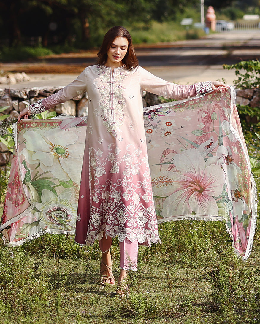 Mushq | Solace Ombre Chikankari | Dew Drift - by Libasekhas - Registered Vendor of : Mushq - 100% Original Designer Dress