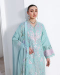 Roheenaz | Floral Reverie Luxury Lawn | Dewy Mist - by Libasekhas UK - Registered Vendor of : Roheenaz - 100% Original Designer Dress