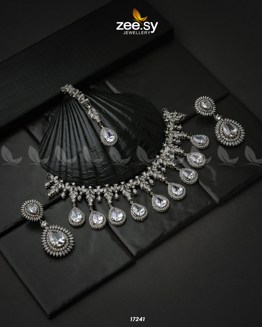 Drop Cut Necklace - by - Libasekhas UK - Registered Vendor of : Zeesy - 100% Original Designer Dresss