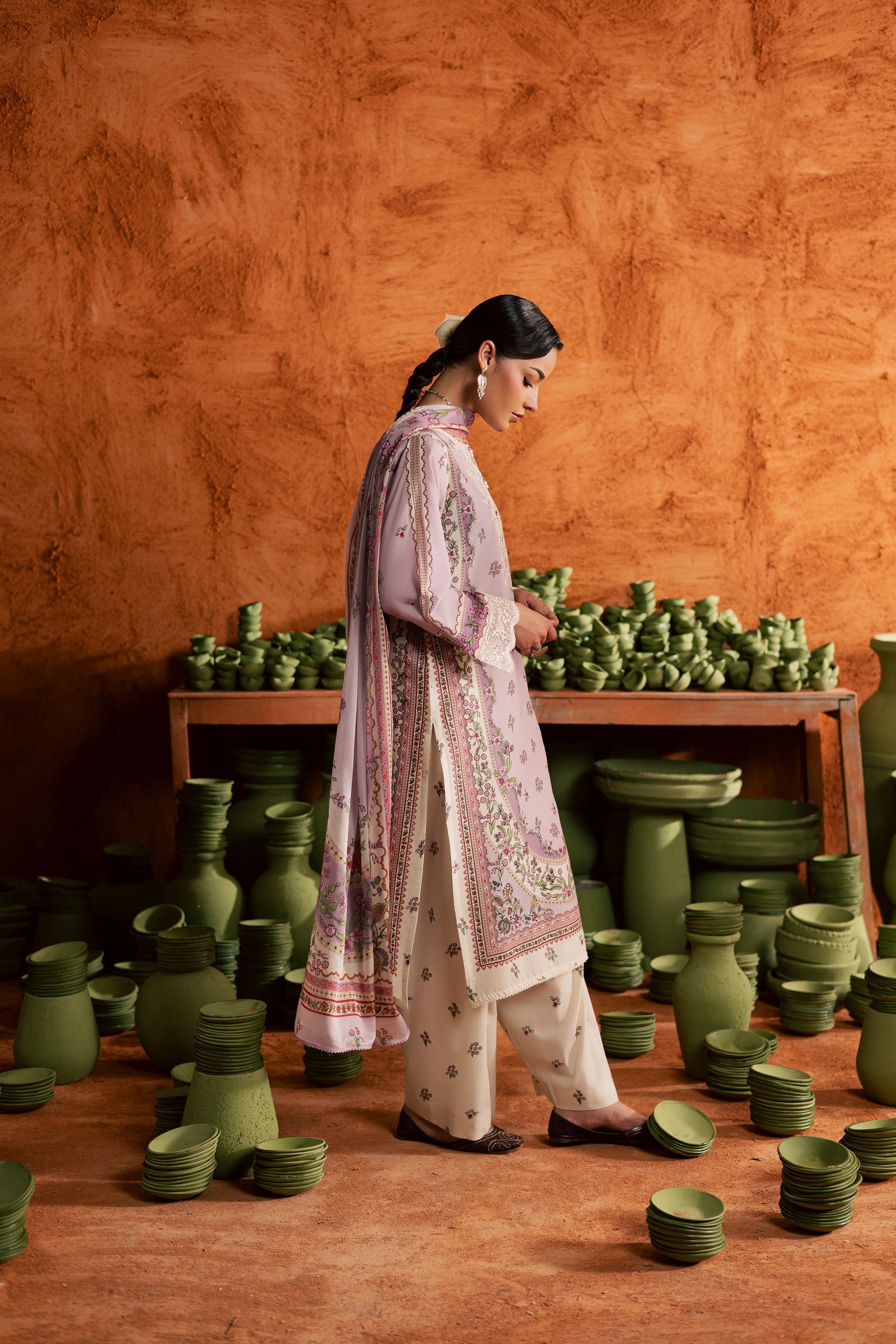 Batik | Festive Eid 26 | Dusty Plum - by Libasekhas - Registered Vendor of : Batik - 100% Original Designer Dress