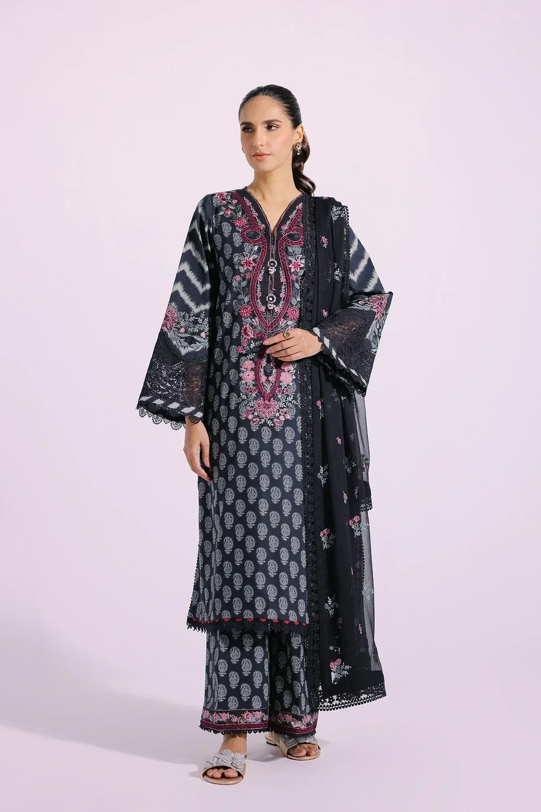 Ethnic | Rozana Collection SS 24 | E0412/203/902 - by - Libasekhas UK - Registered Vendor of : Ethnic - 100% Original Designer Dresss