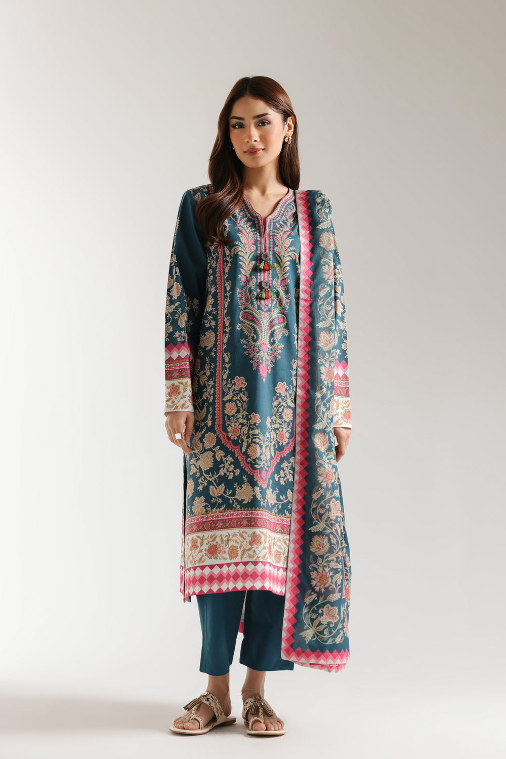 Ethnic | Spring Summer 25 | ES-15 - by - Libasekhas UK - Registered Vendor of : Ethnic - 100% Original Designer Dresss