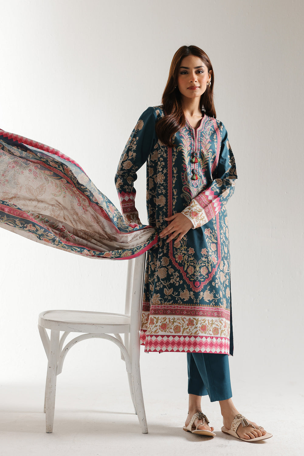 Ethnic | Spring Summer 25 | ES-15 - by - Libasekhas UK - Registered Vendor of : Ethnic - 100% Original Designer Dresss
