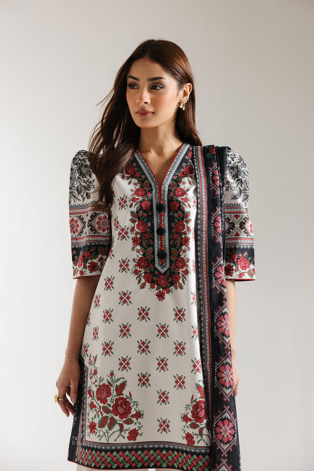 Ethnic | Spring Summer 25 | ES-09 - by - Libasekhas UK - Registered Vendor of : Ethnic - 100% Original Designer Dresss