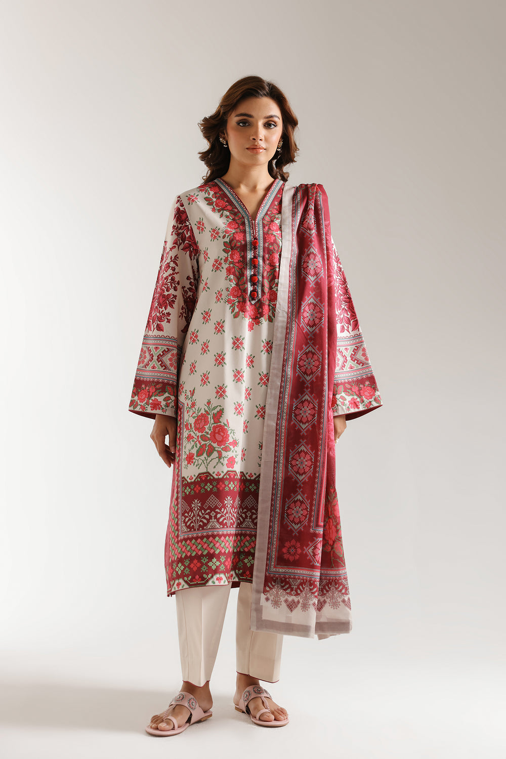Ethnic | Spring Summer 25 | ES-07 - by - Libasekhas UK - Registered Vendor of : Ethnic - 100% Original Designer Dresss