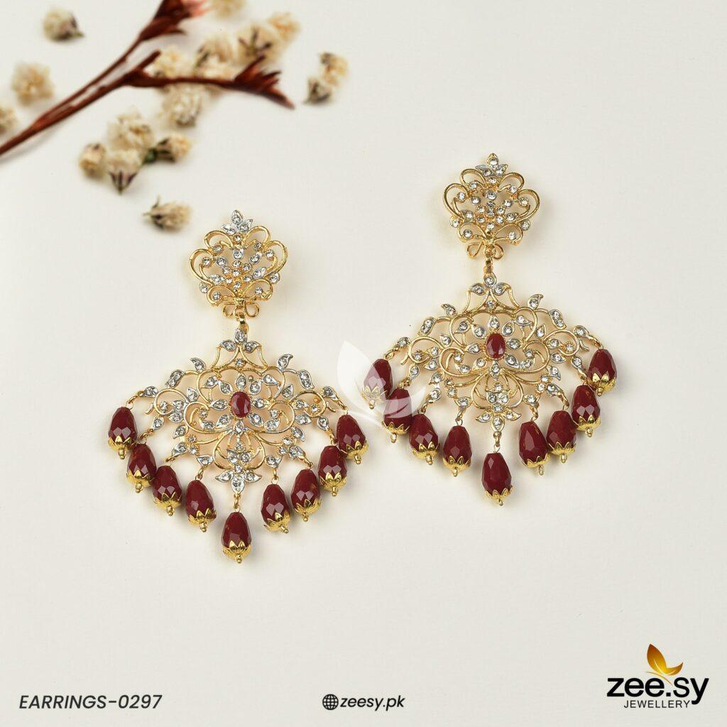 Earrings-0297 - by - Libasekhas UK - Registered Vendor of : Zeesy - 100% Original Designer Dresss