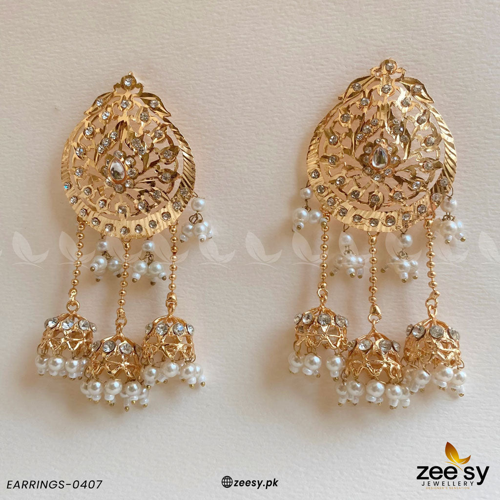 Earrings-0407 - by - Libasekhas UK - Registered Vendor of : Zeesy - 100% Original Designer Dresss