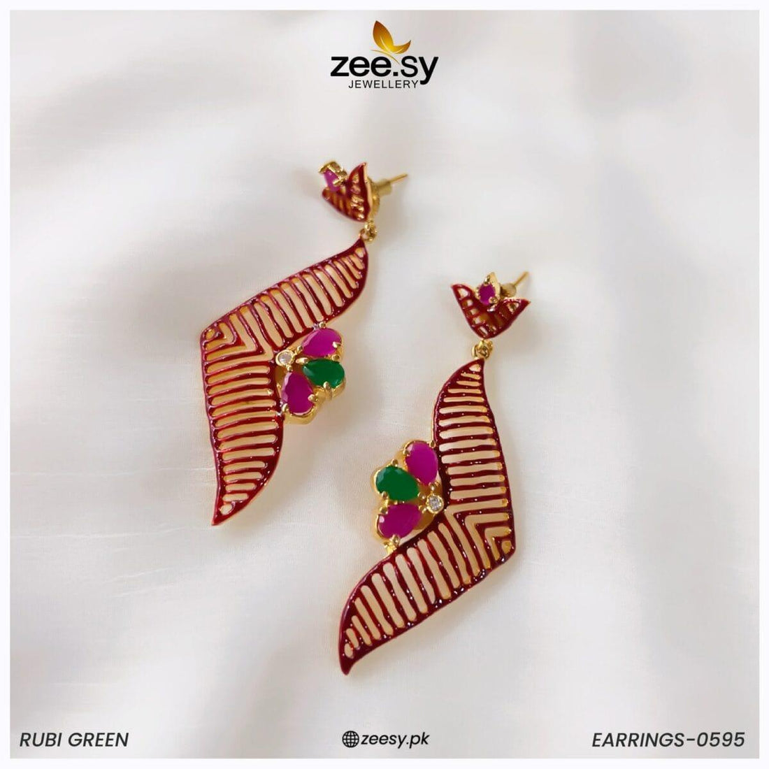 Earrings-0595 - by - Libasekhas UK - Registered Vendor of : Zeesy - 100% Original Designer Dresss