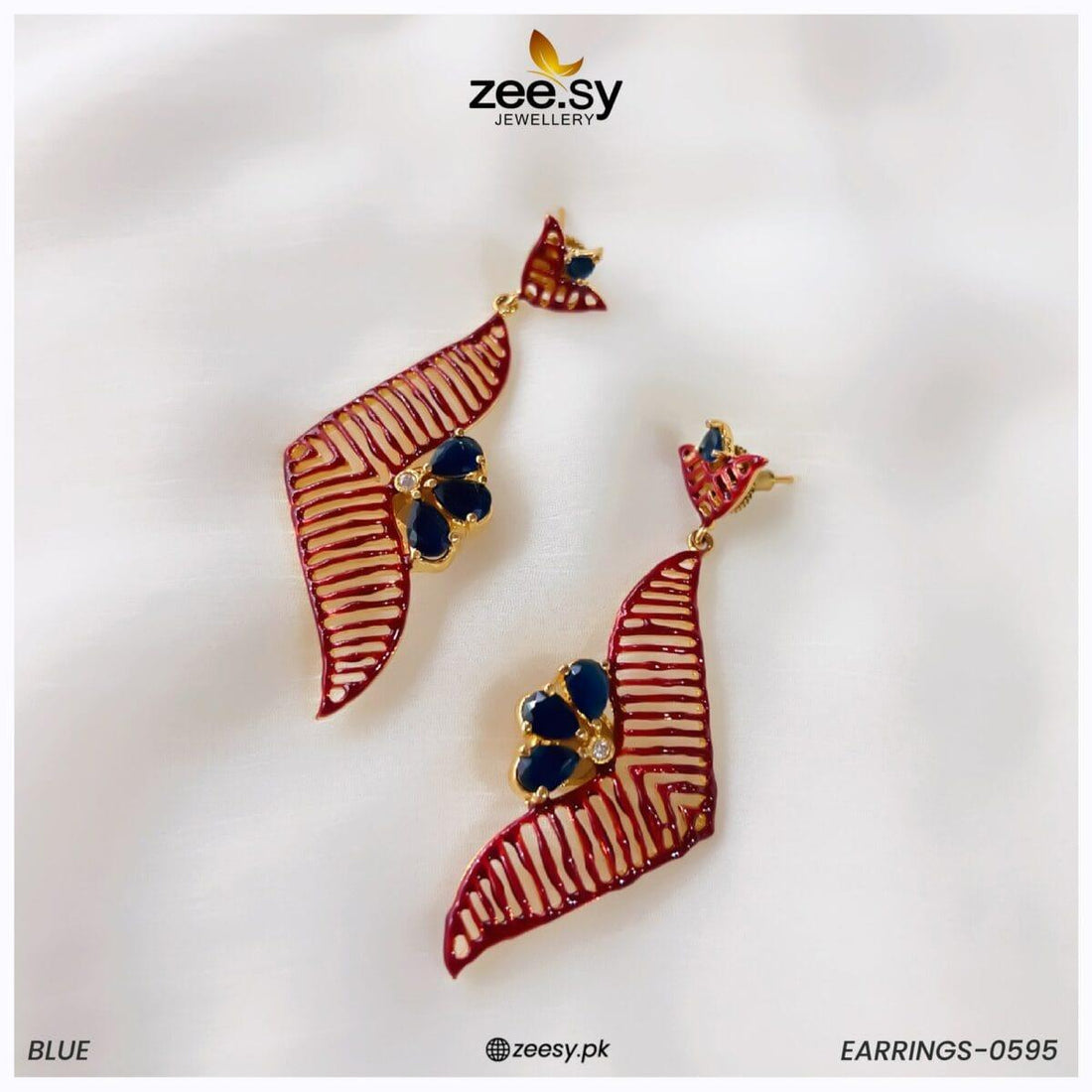 Earrings-0595 - by - Libasekhas UK - Registered Vendor of : Zeesy - 100% Original Designer Dresss