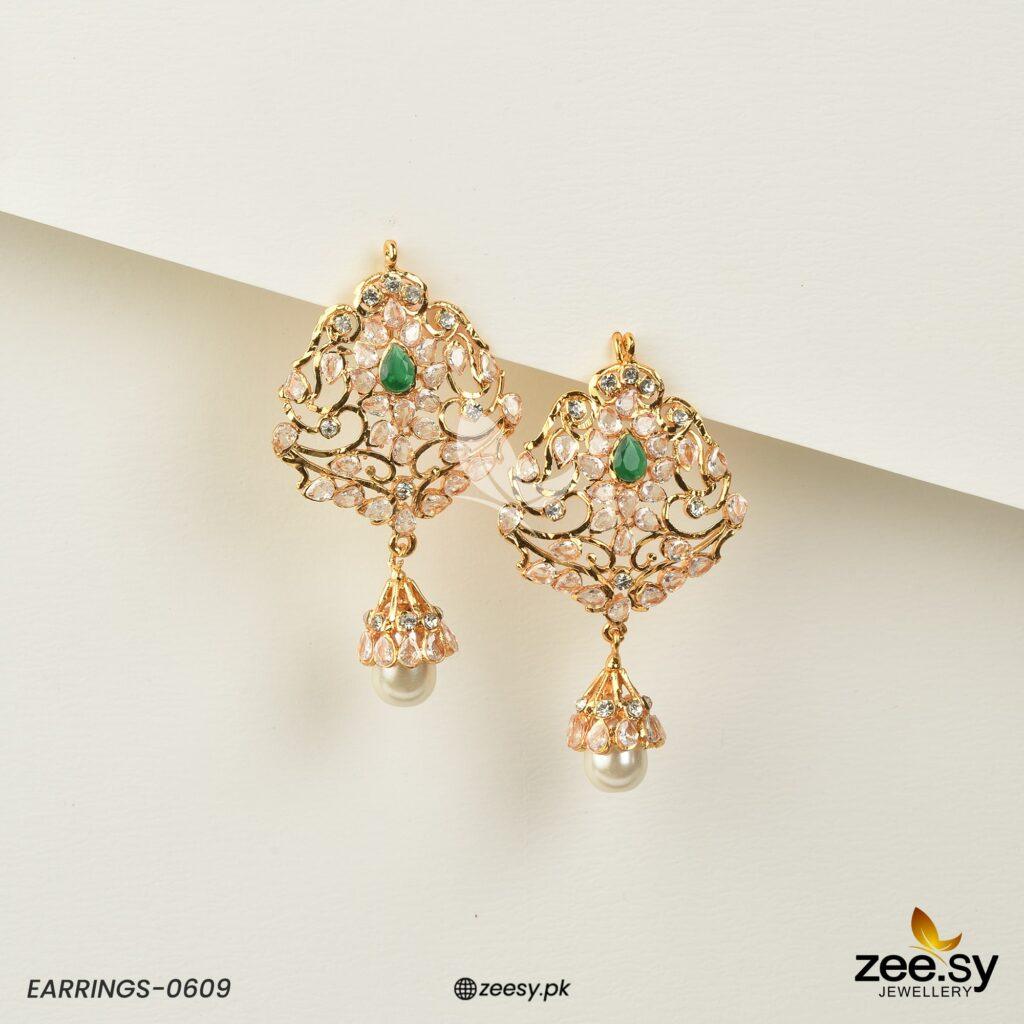 Earrings-0609 - by - Libasekhas UK - Registered Vendor of : Zeesy - 100% Original Designer Dresss
