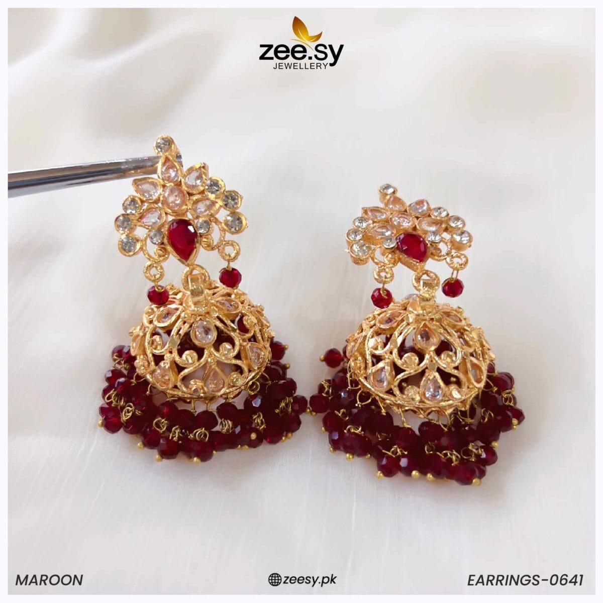 Earrings-0641 - by - Libasekhas UK - Registered Vendor of : Zeesy - 100% Original Designer Dresss