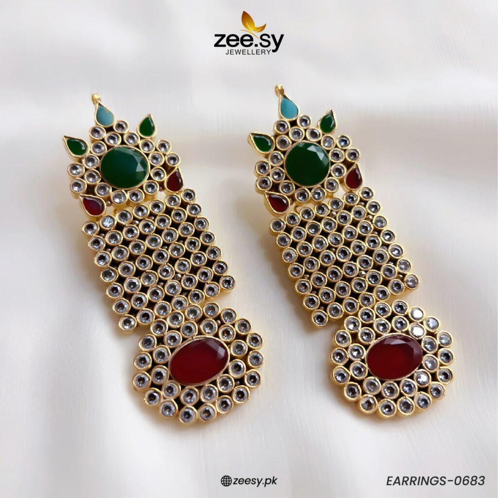 Earrings-0683 - by - Libasekhas UK - Registered Vendor of : Zeesy - 100% Original Designer Dresss