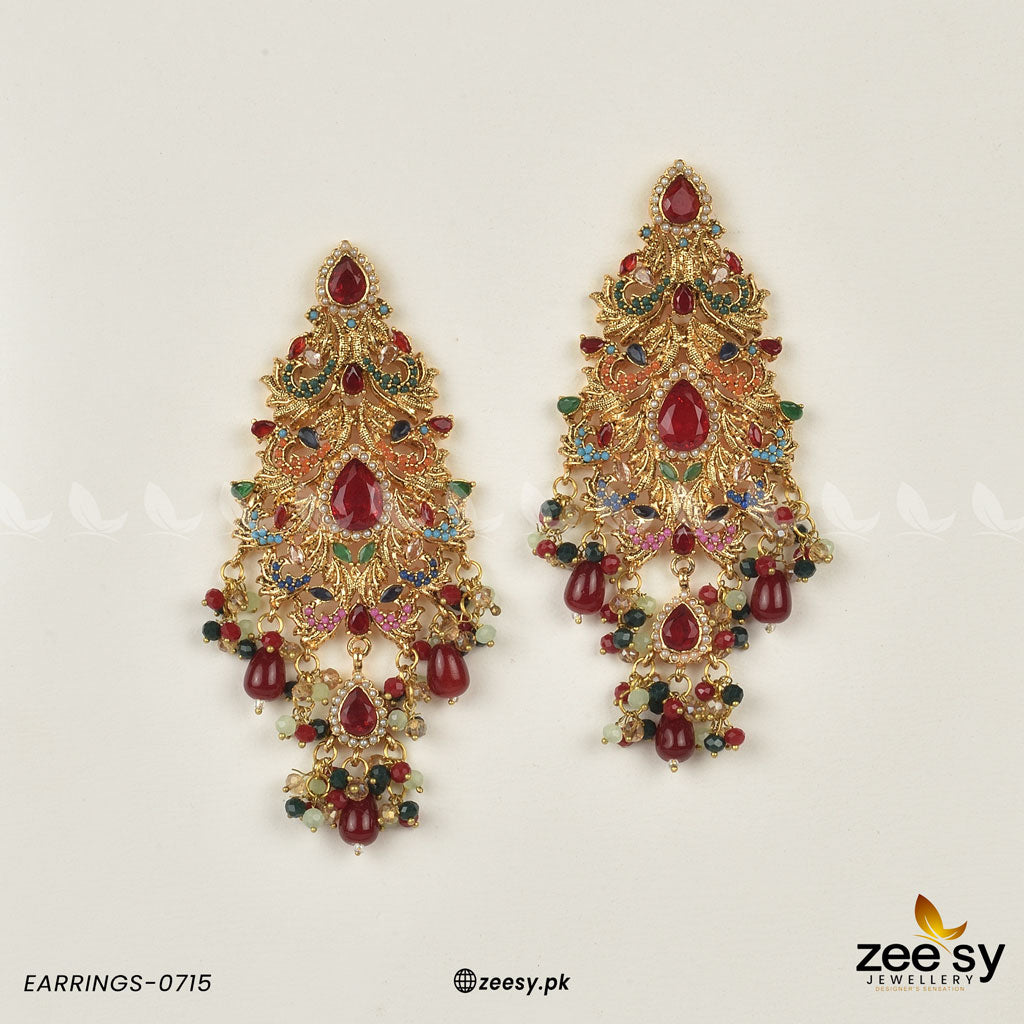 Earrings-0715 - by - Libasekhas UK - Registered Vendor of : Zeesy - 100% Original Designer Dresss