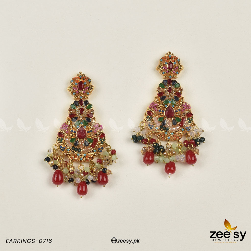 Earrings-0716 - by - Libasekhas UK - Registered Vendor of : Zeesy - 100% Original Designer Dresss
