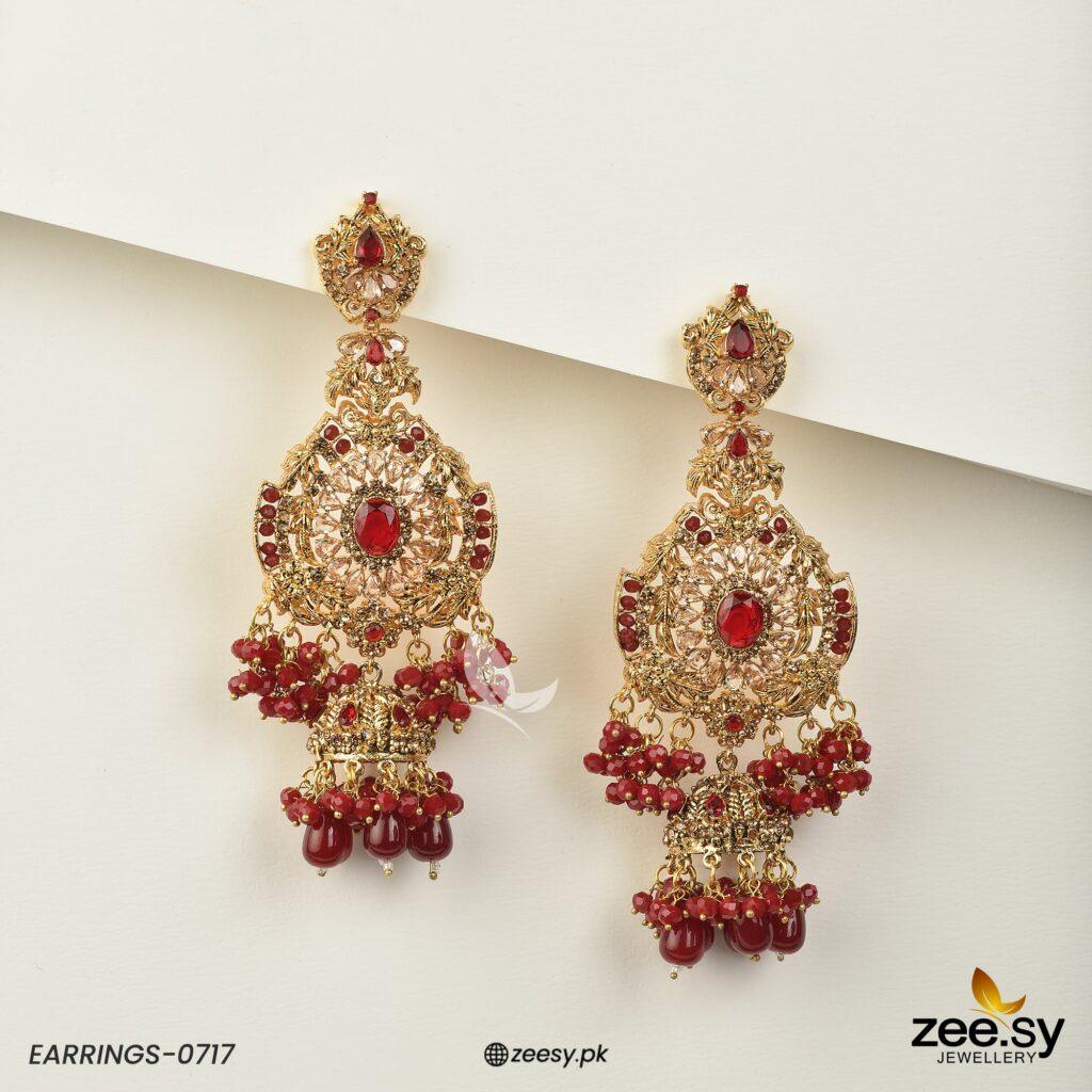 Earrings-0717 - by - Libasekhas UK - Registered Vendor of : Zeesy - 100% Original Designer Dresss