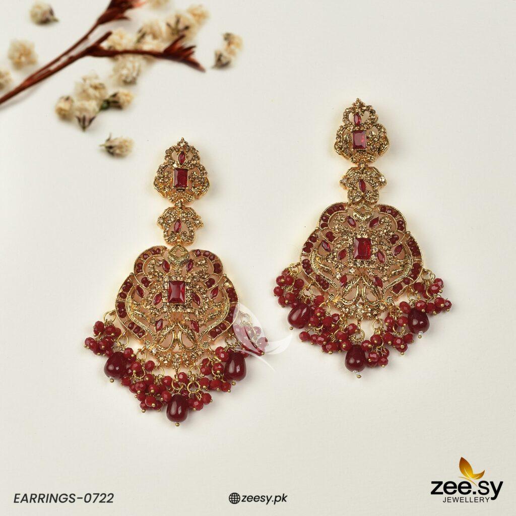 Earrings-0722 - by - Libasekhas UK - Registered Vendor of : Zeesy - 100% Original Designer Dresss