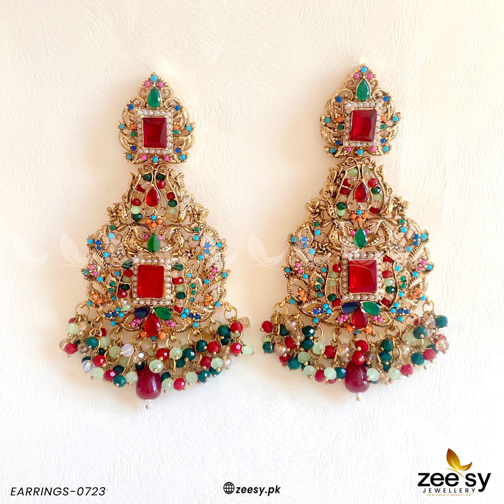 Earrings-0723 - by - Libasekhas UK - Registered Vendor of : Zeesy - 100% Original Designer Dresss