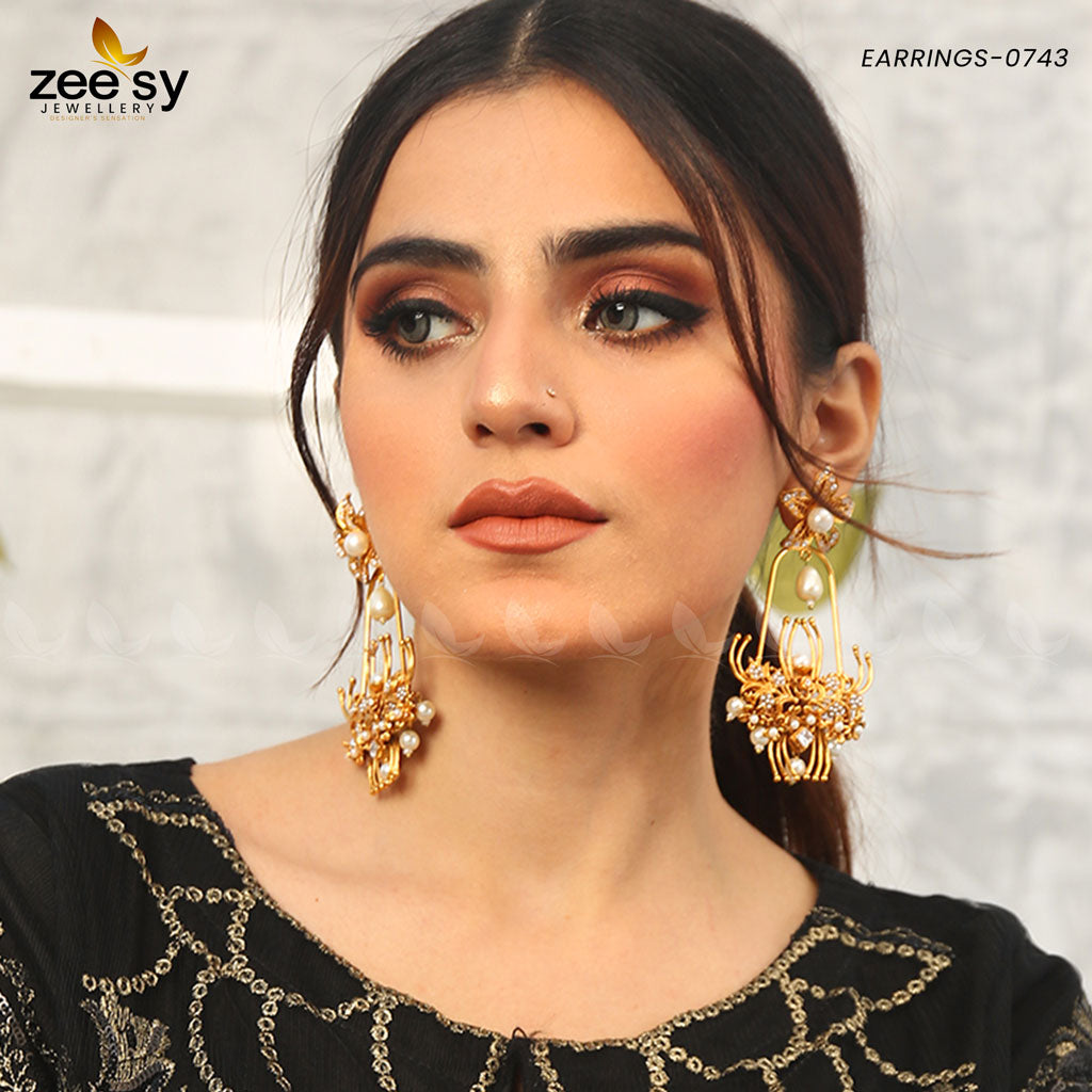 Earrings-0743 - by - Libasekhas UK - Registered Vendor of : Zeesy - 100% Original Designer Dresss
