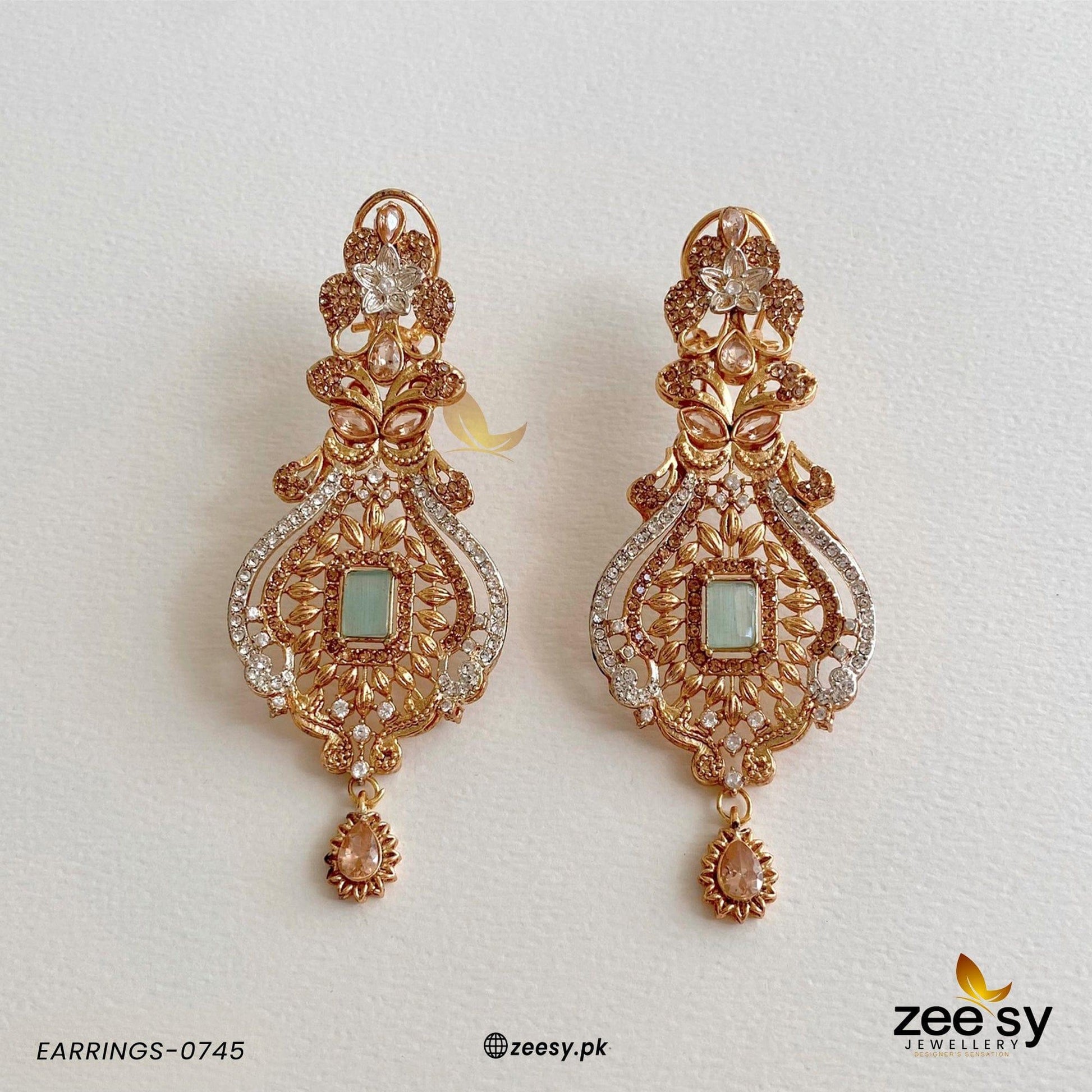 Earrings-0745 - by - Libasekhas UK - Registered Vendor of : Zeesy - 100% Original Designer Dresss