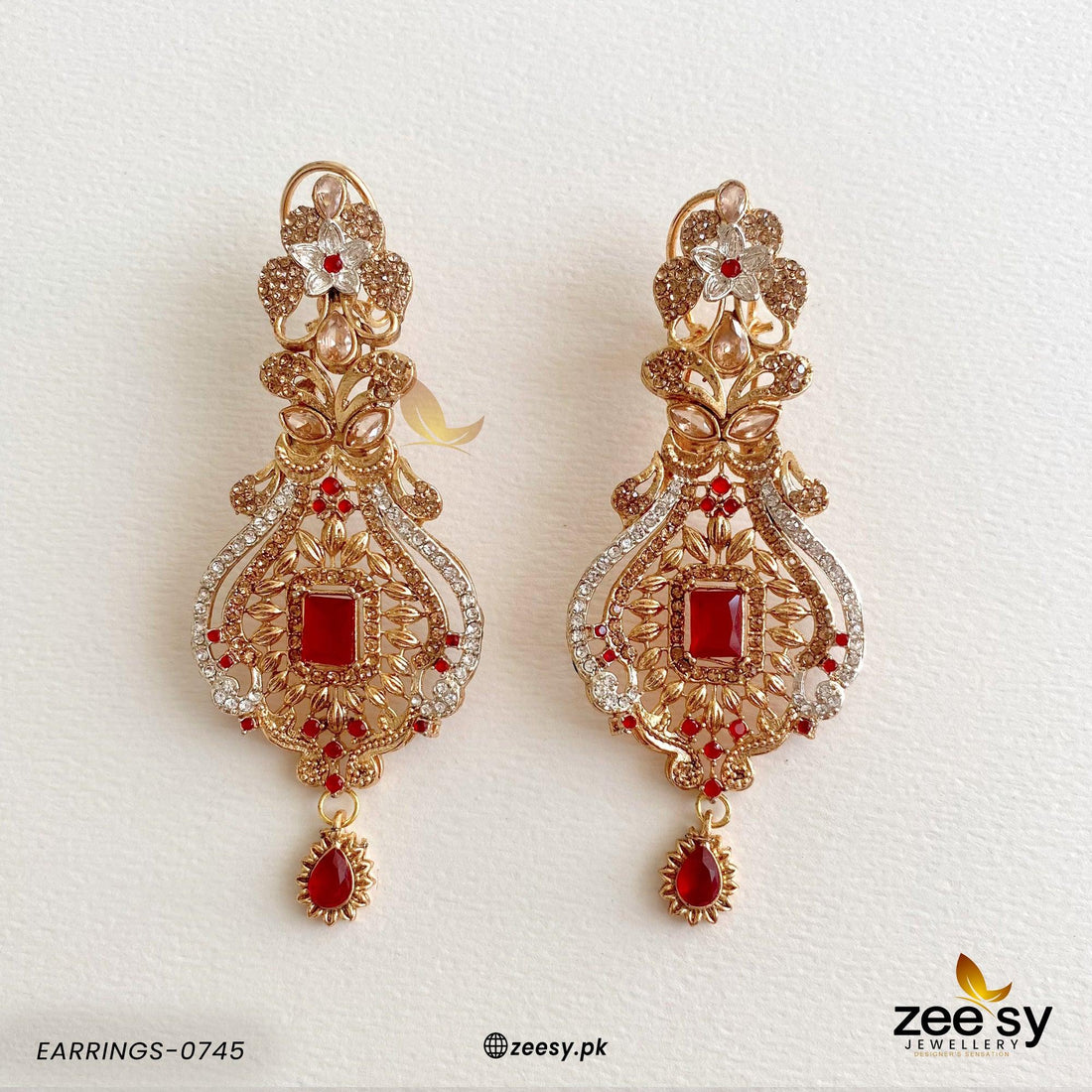 Earrings-0745 - by - Libasekhas UK - Registered Vendor of : Zeesy - 100% Original Designer Dresss