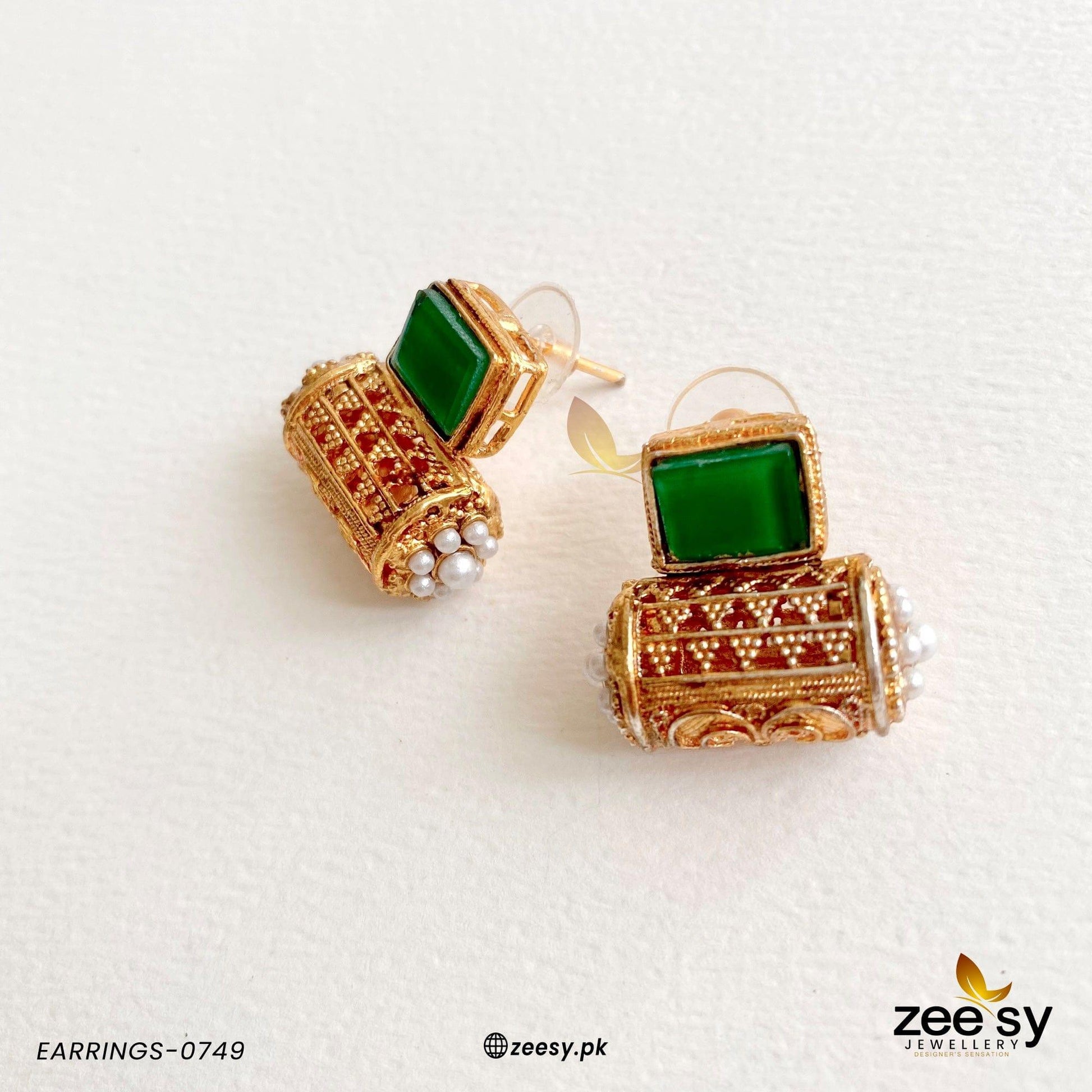 Earrings-0749 - by - Libasekhas UK - Registered Vendor of : Zeesy - 100% Original Designer Dresss