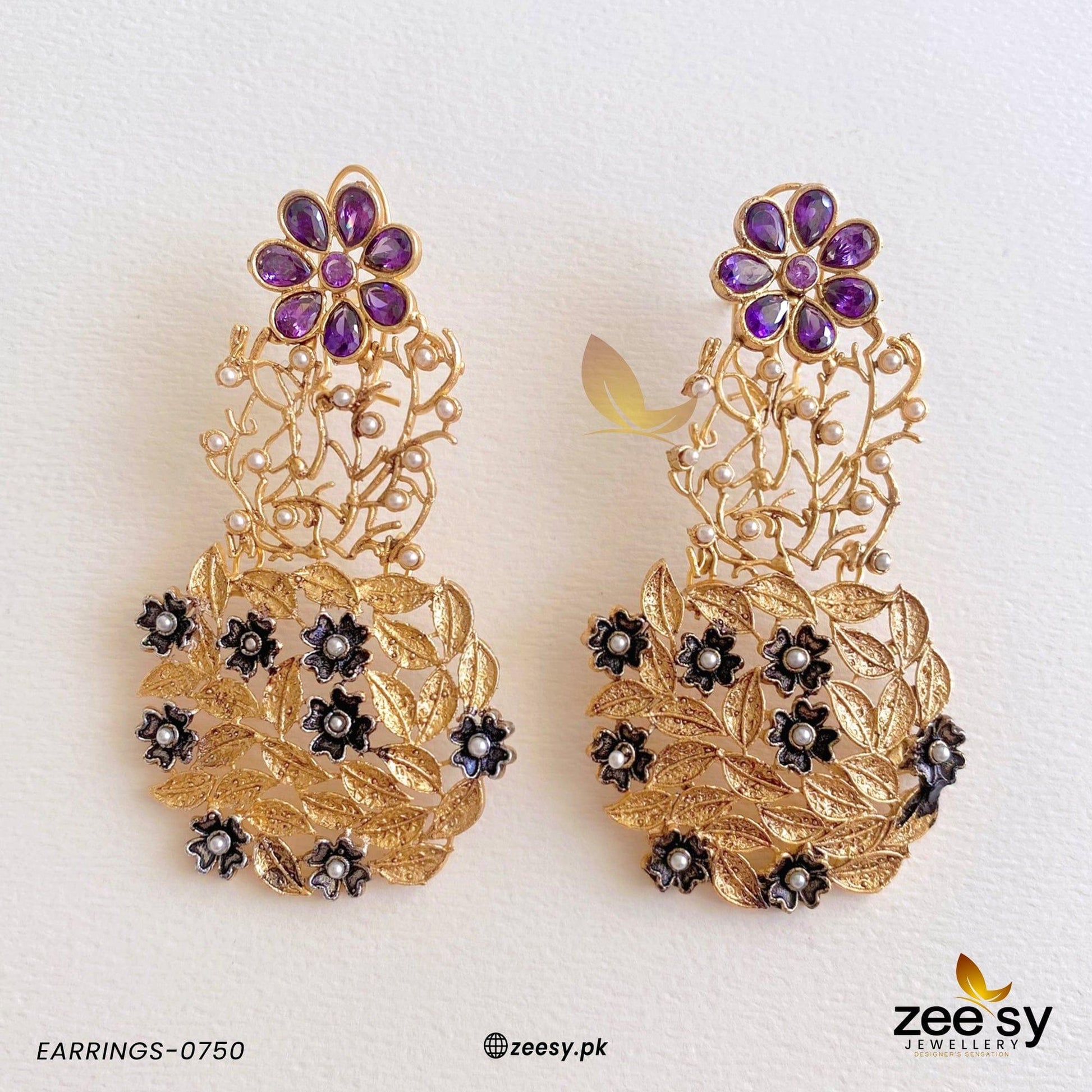 Earrings-0750 - by - Libasekhas UK - Registered Vendor of : Zeesy - 100% Original Designer Dresss
