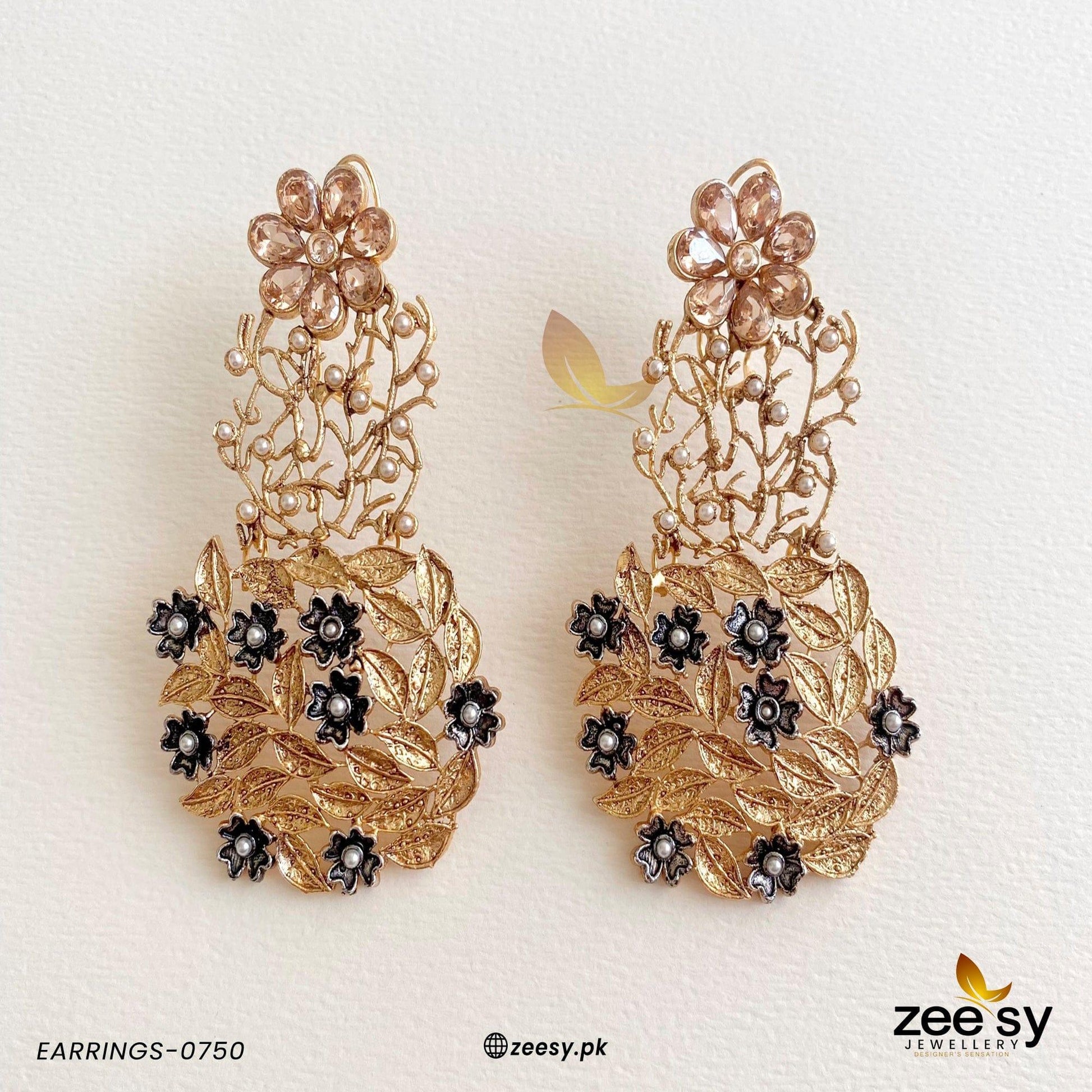 Earrings-0750 - by - Libasekhas UK - Registered Vendor of : Zeesy - 100% Original Designer Dresss