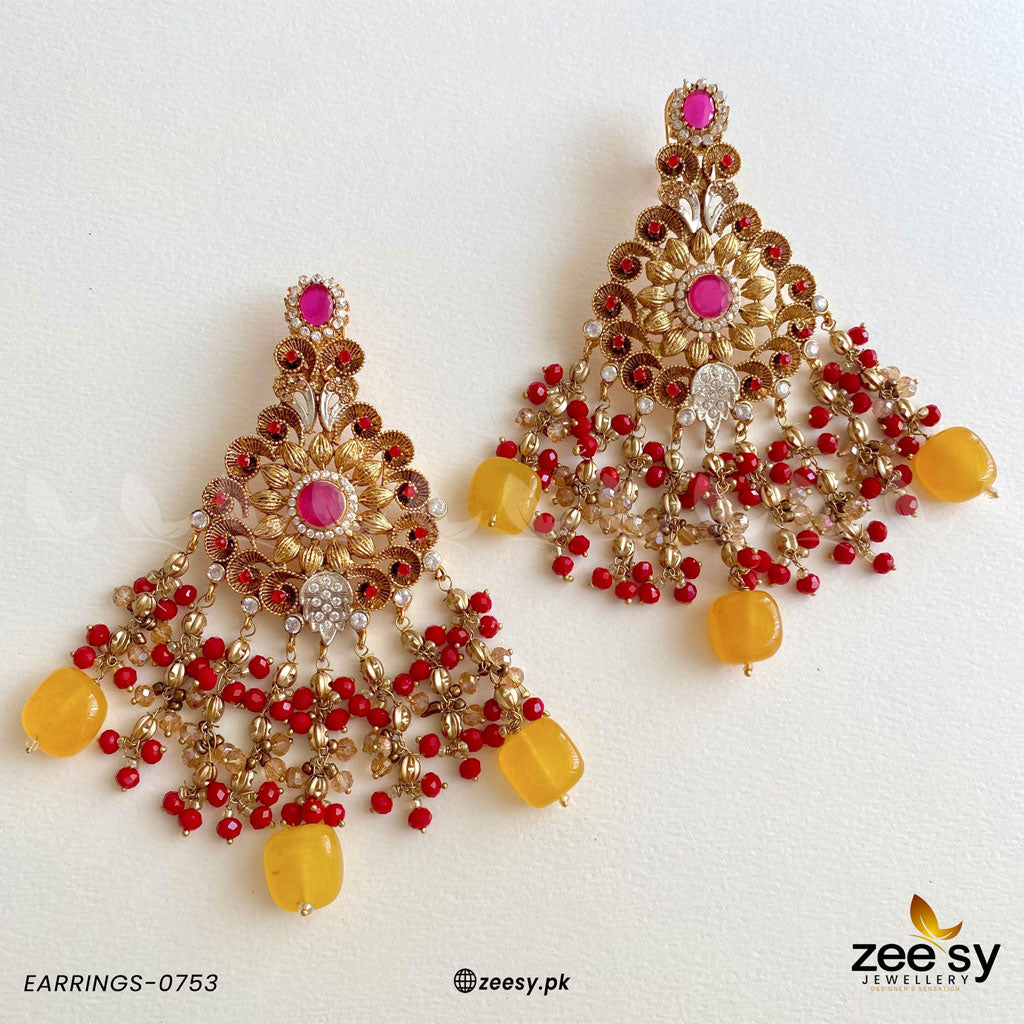 Earrings-0753 - by - Libasekhas UK - Registered Vendor of : Zeesy - 100% Original Designer Dresss