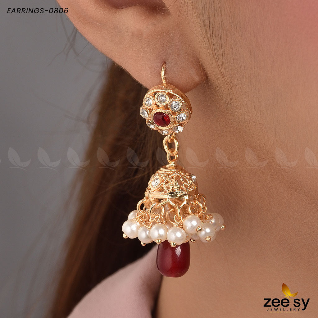 Earrings-0806 - by - Libasekhas UK - Registered Vendor of : Zeesy - 100% Original Designer Dresss
