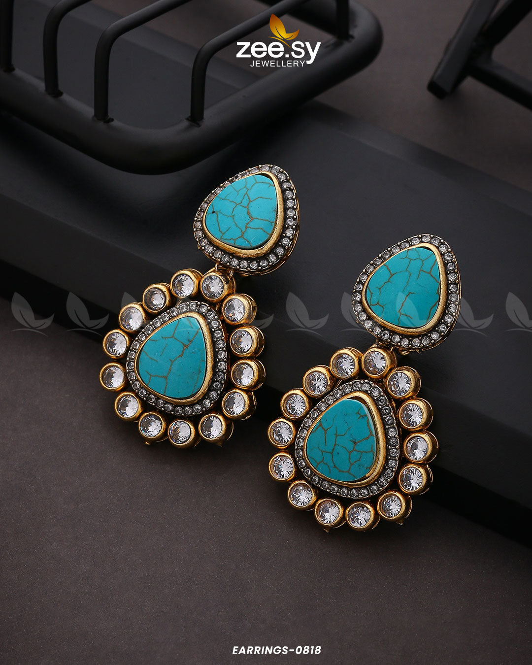 Earrings-0818 - by - Libasekhas UK - Registered Vendor of : Zeesy - 100% Original Designer Dresss