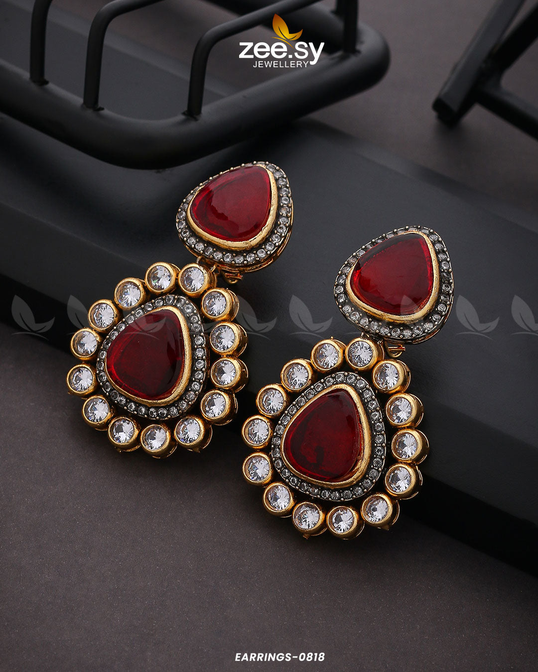 Earrings-0818 - by - Libasekhas UK - Registered Vendor of : Zeesy - 100% Original Designer Dresss