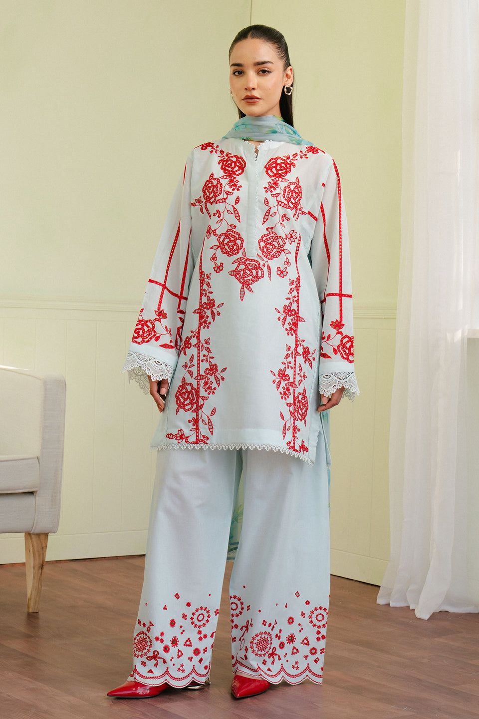 Zara Shahjahan | Coco Lawn 25 | ECLAT-7A - by - Libasekhas UK - Registered Vendor of : Zara Shahjahan - 100% Original Designer Dresss
