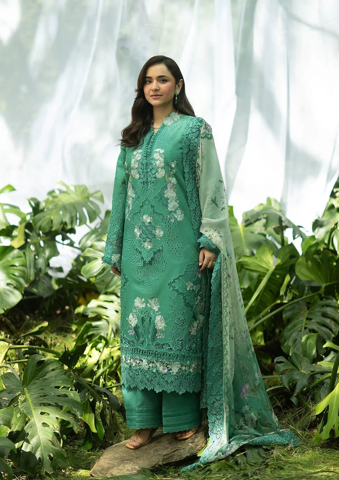 Elaf Premium | Luxury Lawn 26 | ELQ-2A LOVER'S EDEN - by Libasekhas UK - Registered Vendor of : Elaf Premium - 100% Original Designer Dress