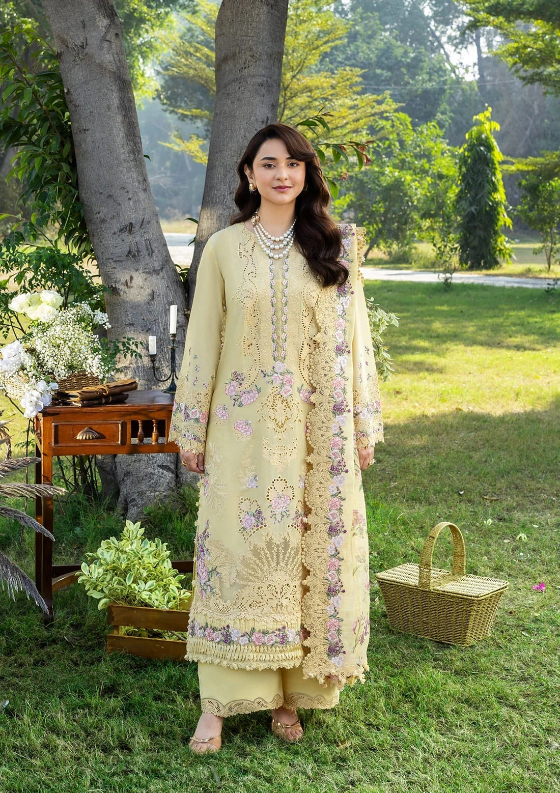 Elaf Premium | Luxury Lawn 26 | ELY-05 SOUCI - by Libasekhas UK - Registered Vendor of : Elaf Premium - 100% Original Designer Dress