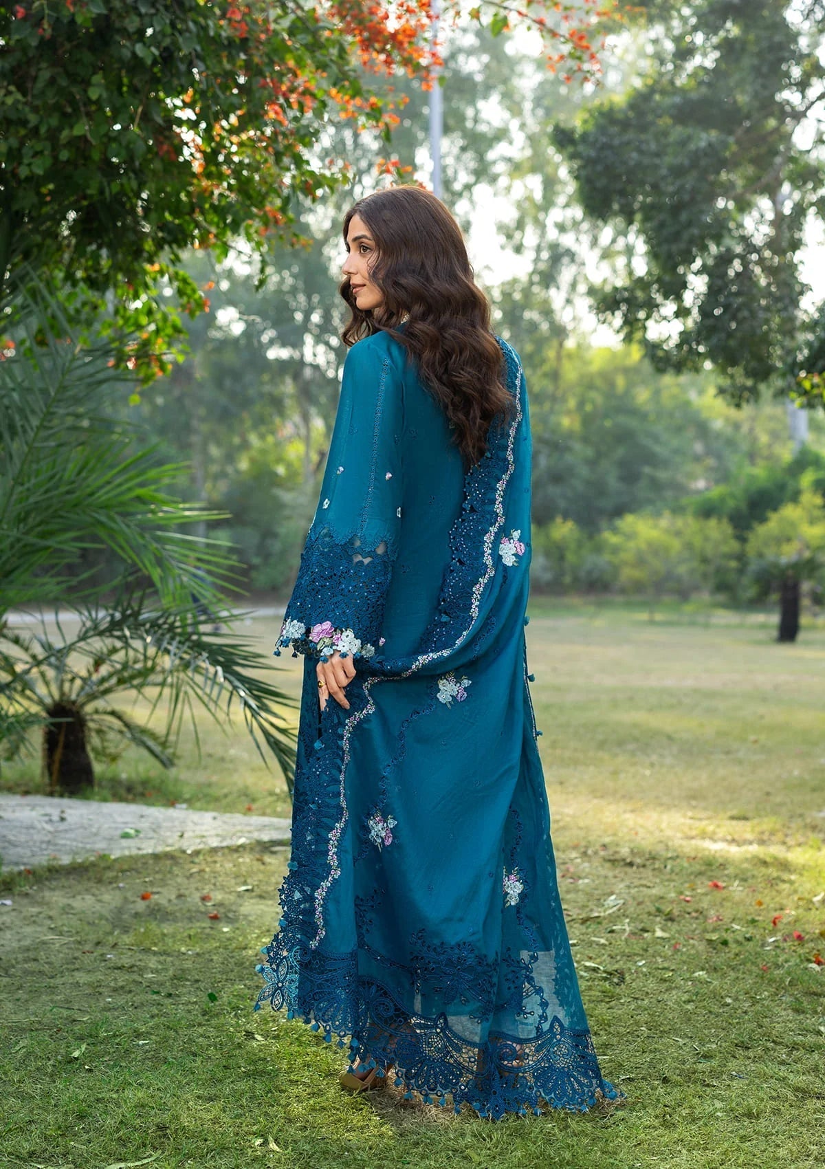 Elaf Premium | Luxury Lawn 26 | ELY-06 SAPPHIRE - by Libasekhas UK - Registered Vendor of : Elaf Premium - 100% Original Designer Dress