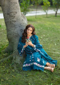 Elaf Premium | Luxury Lawn 26 | ELY-06 SAPPHIRE - by Libasekhas UK - Registered Vendor of : Elaf Premium - 100% Original Designer Dress