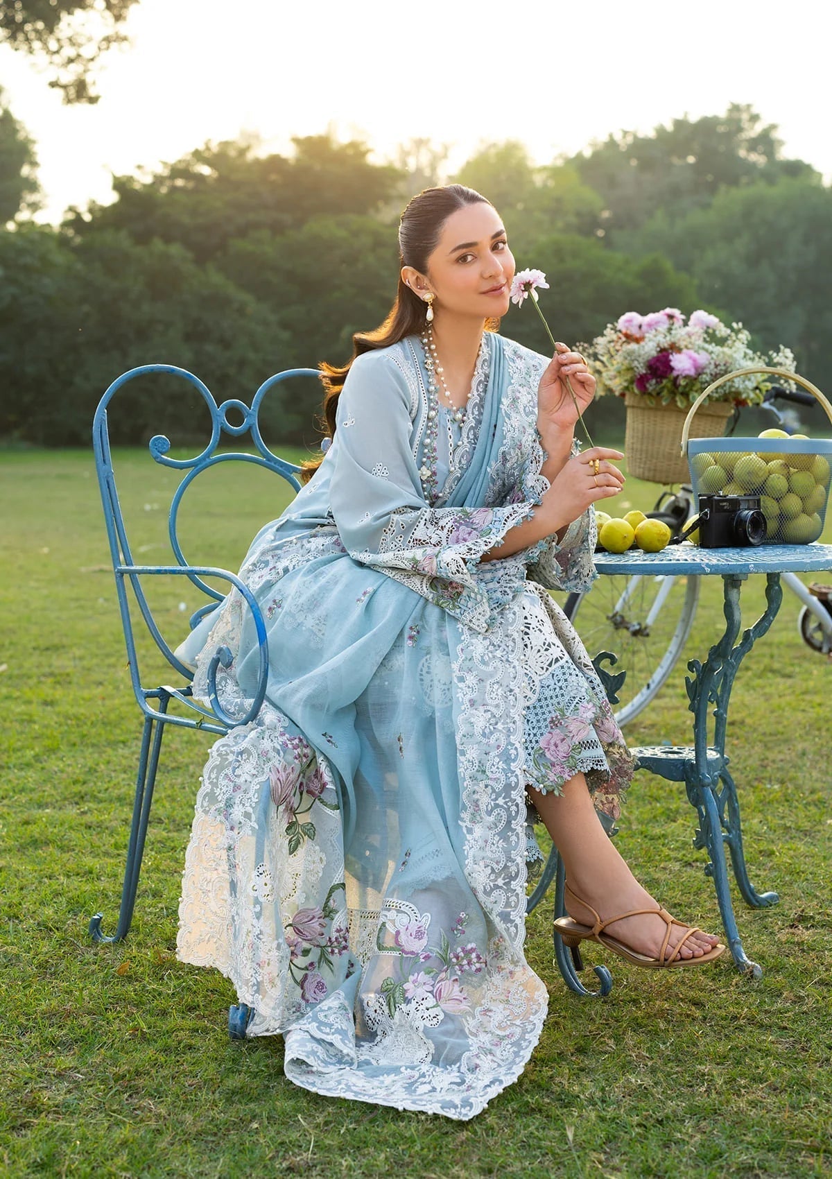 Elaf Premium | Luxury Lawn 26 | ELY-07 MORNIG DRIZZLE - by Libasekhas UK - Registered Vendor of : Elaf Premium - 100% Original Designer Dress