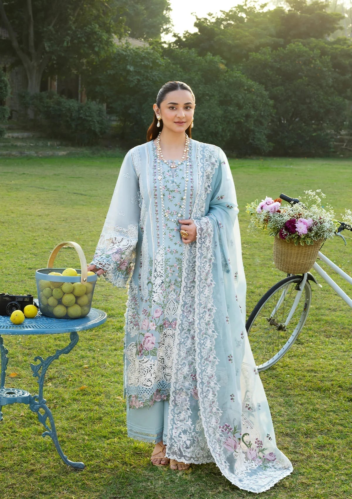 Elaf Premium | Luxury Lawn 26 | ELY-07 MORNIG DRIZZLE - by Libasekhas UK - Registered Vendor of : Elaf Premium - 100% Original Designer Dress